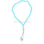 Четки мусульманские (CK-B164) 101 бусина синие пластмассовые