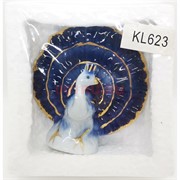 Павлин статуэтка из фарфора 9 см (KL-623)