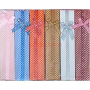 Подарочная коробка в горошек (20x4,8 см) для украшений 6 шт/уп