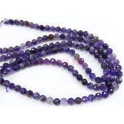 Нитка бусин 6 мм из граненого аметиста 40 см