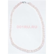 Бусы (размер бусины 0,1x0,6x0,6) из розового кварца 40 см