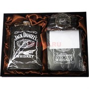 Набор мужской Jack Daniels фляга 9 унций бумажник часы