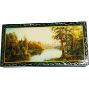 Деревянная подарочная шкатулка 11x22 см рисунки в ассортименте