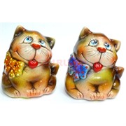 Фигурка из цветной керамики Кот с бантиком (2) цвета в ассортименте