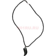 Подвеска из гематита "клык"