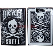 Карты для покера Bicycle Skull 100% пластик 54 карты