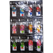 Брелок с ракушками в виде рыбки 12 шт/упаковка