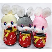 Копилка музыкальная Кролики (RW-12) мягкая игрушка символ 2023 года