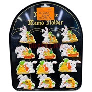 Магниты Кролики (KL-4188) с морковкой и деньгами 12 шт/упаковка