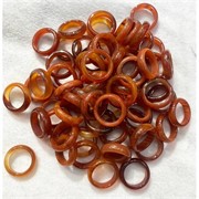 Кольцо из сердолика однотонная расцветка