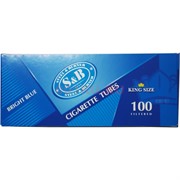 Сигаретные гильзы S&B Bright Blue с фильтром 100 шт King Size