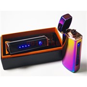 Зажигалка USB (21-37) двойной разряд электроимпульсная 2 цвета