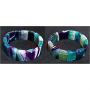 Браслет из агата 19x14 мм (фиолетовый зеленый)