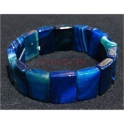 Браслет из агата 19x14 мм (синий)