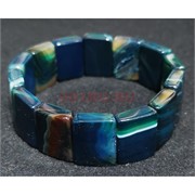 Браслет из агата 19x14 мм (синий зеленый)