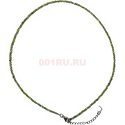 Чокер 2 мм циркон светло-зеленый 40 см