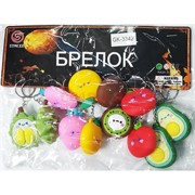 Брелок резиновый большой (GK-3342) фрукты 120 шт/блок