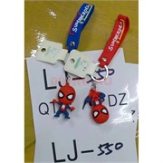 Брелок резиновый (LJ-550) человек-паук Spiderman с браслетом 120 шт/упаковка