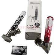 Трубка стеклянная D&amp;K стоячая на металлической подставке