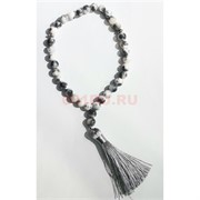 Четки 10 мм 33 бусины из флюорита (прессованный камень)