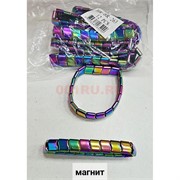 Браслет из гематита (BR-263) цветной магнитный «виндовс» 12 шт/упаковка