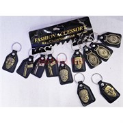 Брелок металлический + кожзам в ассортименте 12 шт/упаковка