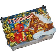 Шкатулка малая деревянная Драконы 10x14 см рисунки в ассортименте