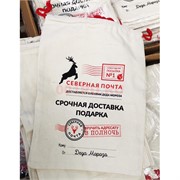 Пакет подарочный новогодний Северная почта 35x50 см 12 шт/упаковка