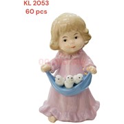 Ангелочек фарфоровый (KL-2053) с цыплятами