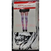 Гольфы-ботфорты (overknees) череп большой 12 шт/упаковка