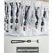 Четки мусульманские (CK-2149A) из черного агата 12 шт/упаковка