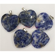 Сердце подвеска 2,5x2,5 см из содалита (цена за 1 шт)