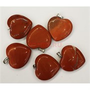 Сердце подвеска 2,5x2,5 см из красной яшмы (цена за 1 шт)