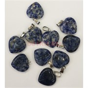 Сердце подвеска 2x2 см из содалита (цена за 1 шт)
