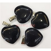 Сердце подвеска 2x2 см из синего авантюрина (цена за 1 шт)