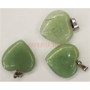 Сердце подвеска 2x2 см из нефрита (цена за 1 шт)