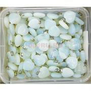 Сердце подвеска 2x2 см из лунного камня (цена за 1 шт)