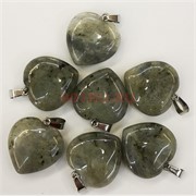 Сердце подвеска 2x2 см из лабрадора (цена за 1 шт)