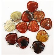 Сердце подвеска 2x2 см из яшмы (цена за 1 шт)