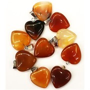Сердце подвеска 2x2 см из сердолика (цена за 1 шт)