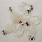 Семечка подвеска 1,5x2,5 см из горного хрусталя (цена за 1 шт)