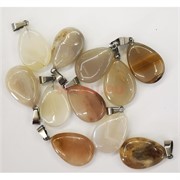 Семечка подвеска 1,5x2,5 см из серого агата (цена за 1 шт)