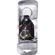 Брелок металл + кожа «якорь с черепом» в подарочной пакетике