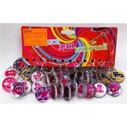 Брелок пластмассовый (KL-3527) сердце Love 12 шт/упаковка