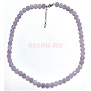 Бусы из аметиста 8 мм граненые 45 см (новая огранка)
