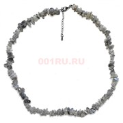 Бусы из лабрадора 45 см каменная крошка