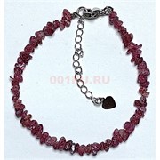 Браслет из крупной крошки розового турмалина