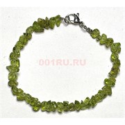 Браслет из крупной крошки хризолита