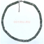 Бусы 45 см 8 мм из нефрита (приплюснутая бусина)