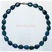 Бусы из хризаколлы «капля 13x19 мм» 45 см длина